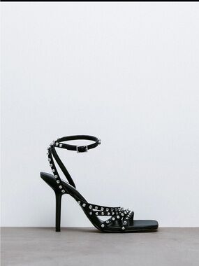 Zara Heeled Rhinestone Sandal